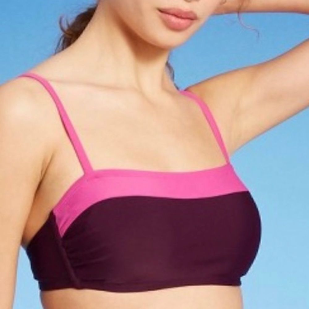 Kona Sol Color Block Swim Top - Picture 2 of 8